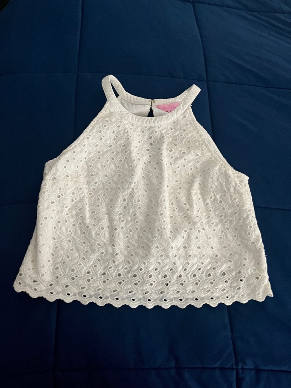 Lilly Pulitzer White Eyelet Crop Top